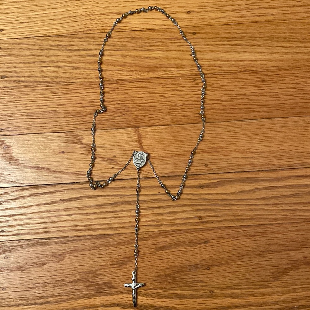 New Anthropologie Rosary Necklace